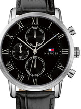 Tommy Hilfiger Kane Quartz Black Dial Black Leather Strap Watch for Men - 1791401 Buy Now By Tommy Hilfiger