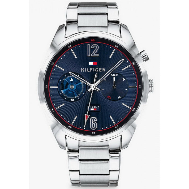 Tommy Hilfiger Deacan Blue Dial Silver Steel Strap Watch for Men - 1791551 Buy Now By Tommy Hilfiger