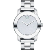 Shop Movado Bold Ceramic Silver Dial Silver Steel Strap Watch for Women - 3600638 in USA