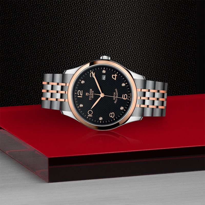 Tudor 1926 Automatic Diamonds Black Dial Two Tone Steel Strap Watch for Men - M91651-0004 Buy Now By Tudor