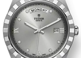 Tudor Royal Day Date Diamonds Automatic Silver Dial Silver Steel Strap Watch for Men - M28600-0002