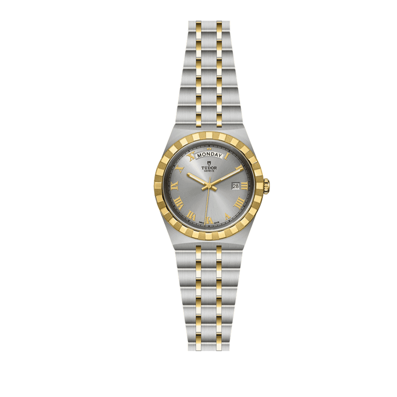Tudor Royal Automatic Silver Dial Two Tone Steel Strap Watch for Men - M28603-0001