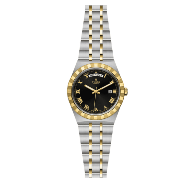 Tudor Royal Automatic Black Dial Two Tone Steel Strap Watch for Men - M28603-0003 Buy Now By Tudor