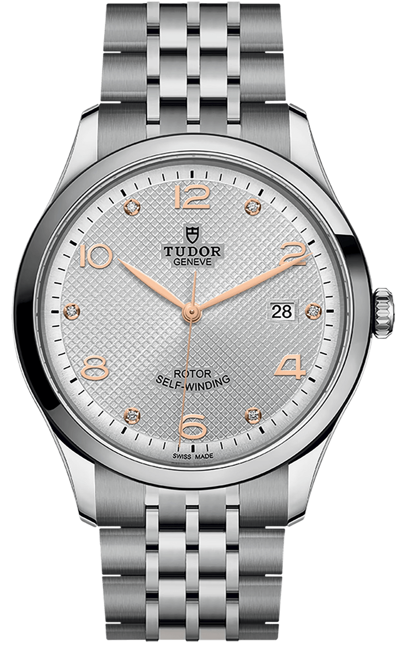 Tudor 1926 Automatic Diamonds Silver Dial Silver Steel Strap Watch for Men - M91650-0003