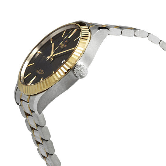 Tudor Style Automatic Black Dial Two Tone Steel Strap Watch for Men - M12713-0005 Buy Now By Tudor