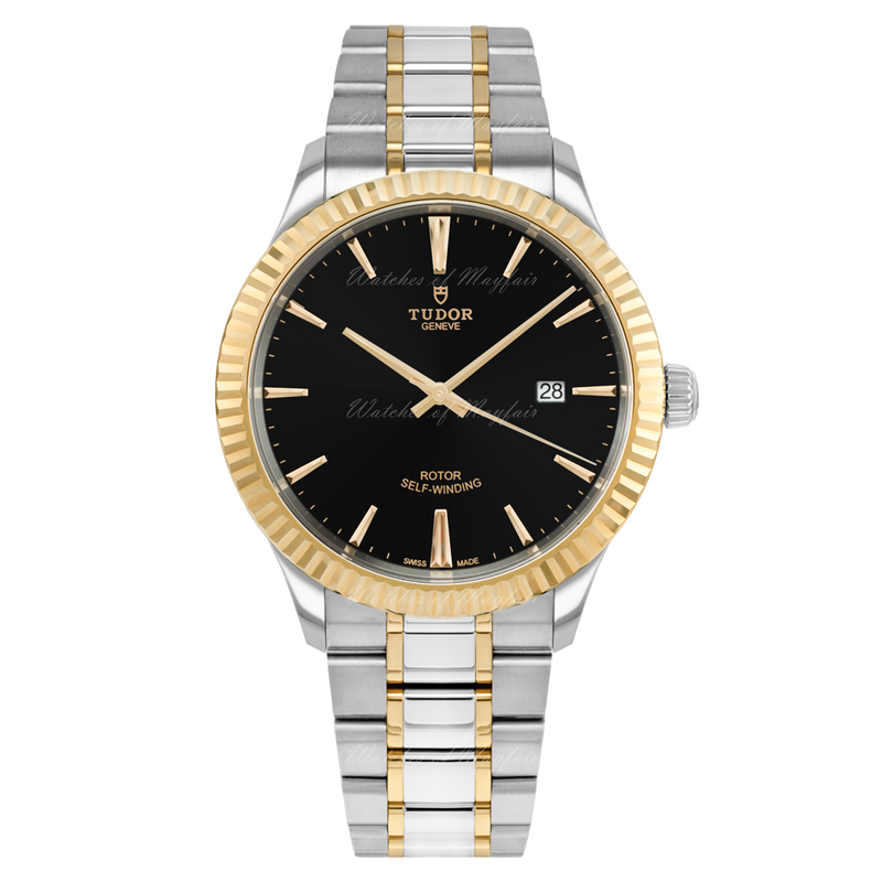 Tudor Style Automatic Black Dial Two Tone Steel Strap Watch for Men - M12713-0005 Buy Now By Tudor