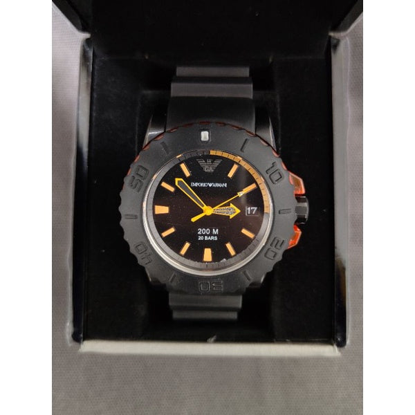 Emporio Armani Sportivo Quartz Black Dial Black Silicone Strap Watch For Men - AR5969 Buy Now By Emporio Armani