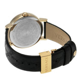 Versace Virtus Quartz Black Dial Black Leather Strap Watch for Women - VEHC00119 Buy Now By Versace