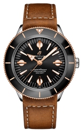 Breitling Superocean Heritage '57 Black Dial Brown Leather Strap Watch for Men - U10370121B1X1