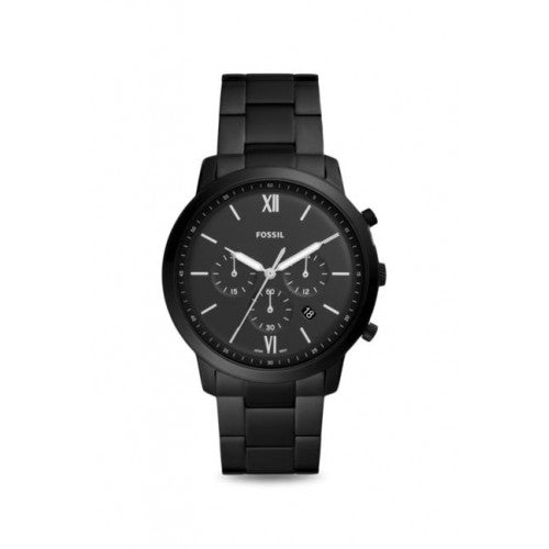 Fossil Neutra Chronograph Black Dial Black Steel Strap Watch for Men - FS5474 Buy Now By Fossil