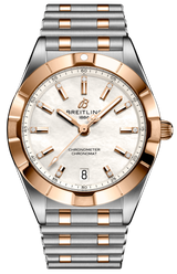 Breitling Chronomat B02 18K Red Gold White Dial Two Tone Steel Strap Watch for Men - U77310101A2U1