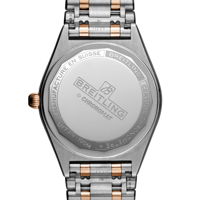 Breitling Chronomat 32 Diamonds White Dial Two Tone Steel Strap Watch for Women - U77310591A1U1