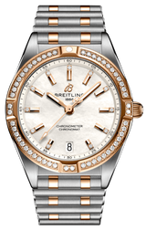 Breitling Chronomat 32 Diamonds Mother of Pearl Dial Two Tone Steel Strap Watch for Women - U77310591A2U1