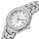 Shop Tag Heuer Link Quartz Diamonds Mother of Pearl Dial Silver Steel Strap Watch for Women - WBC1312.BA0600 in USA