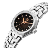 Shop Tag Heuer Link Quartz Black Dial Silver Steel Strap Watch for Women - WBC131F.BA0649 in USA