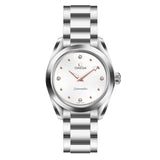 Shop Omega Seamaster Aqua Terra Quartz Diamond Silver Dial Silver Steel Strap Watch for Women - 220.10.28.60.54.001 in USA