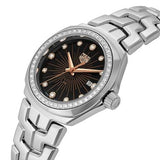 Shop Tag Heuer Link Quartz Diamonds Black Dial Silver Steel Strap Watch for Men - WBC131G.BA0649 in USA