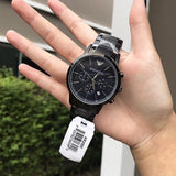 Emporio Armani Renato Chronograph Quartz Blue Dial Grey Steel Strap Watch For Men - AR2505 Buy Now By Emporio Armani