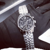 Michael Kors Runway Chronograph Black Dial Silver Steel Strap Watch For Women - MK5708 Buy Now By Michael Kors