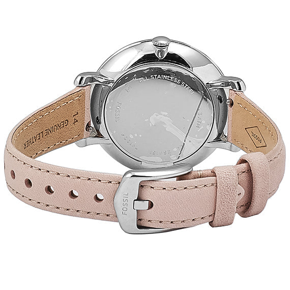 Shop Fossil Jacqueline Blush Mother of Pearl Dial Pink Leather Strap Watch for Women - ES4151 in USA