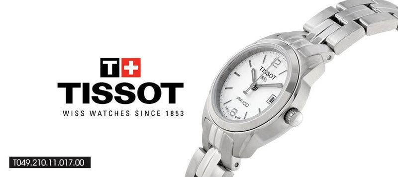 Tissot T Classic PR100 Watch Ladies White Dial Stainless Steel For Women - T049.210.11.017.00 Buy Now By Tissot