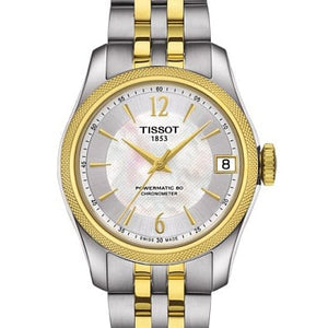 Tissot Ballade Powermatic 80 Mother of Pearl Silver Dial Two Tone Steel Strap Watch For Women - T108.208.22.117.00