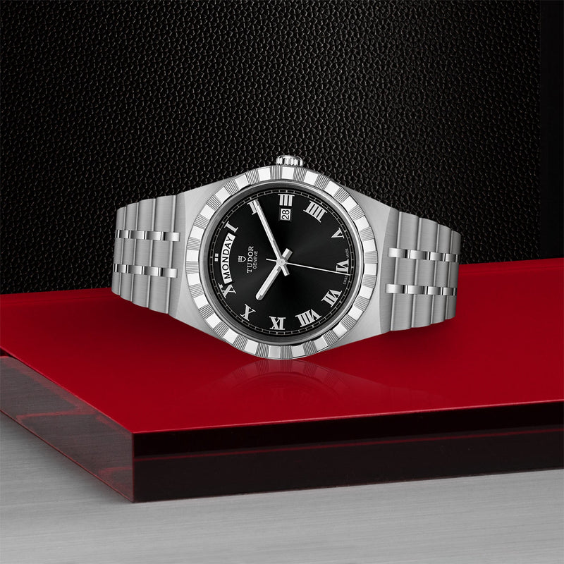 Tudor Royal Automatic Black Dial Silver Steel Strap Watch for Men - M28600-0003 Buy Now By Tudor