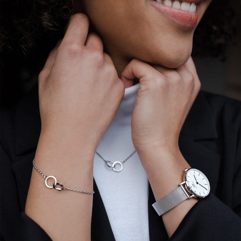Daniel Wellington Petite Sterling White Dial Silver Mesh Bracelet Watch For Women - DW00100164 Buy Now By Daniel Wellington