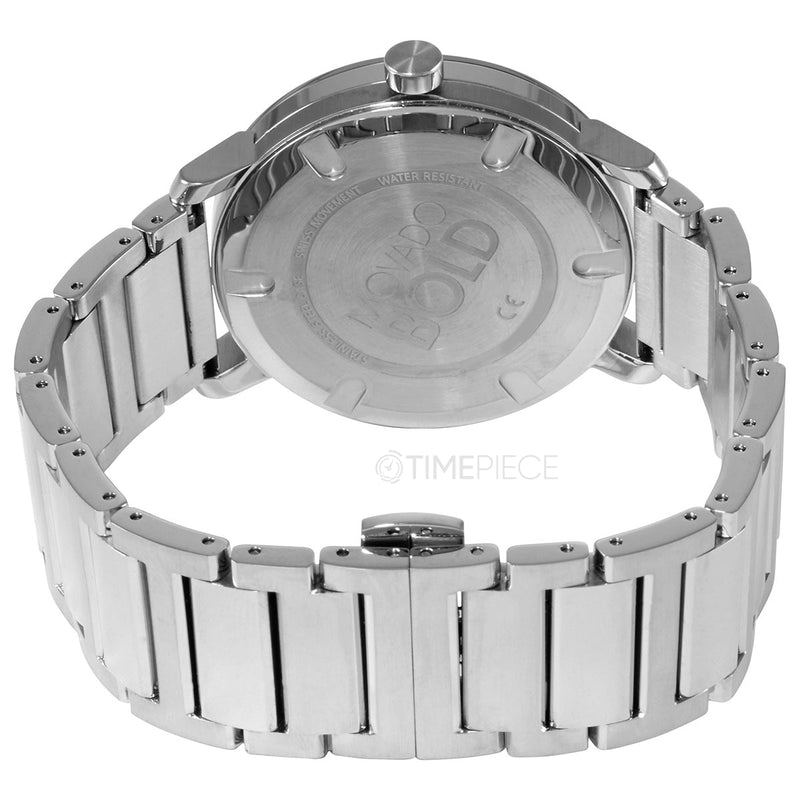 Shop Movado Bold Ceramic Silver Dial Silver Steel Strap Watch for Women - 3600638 in USA