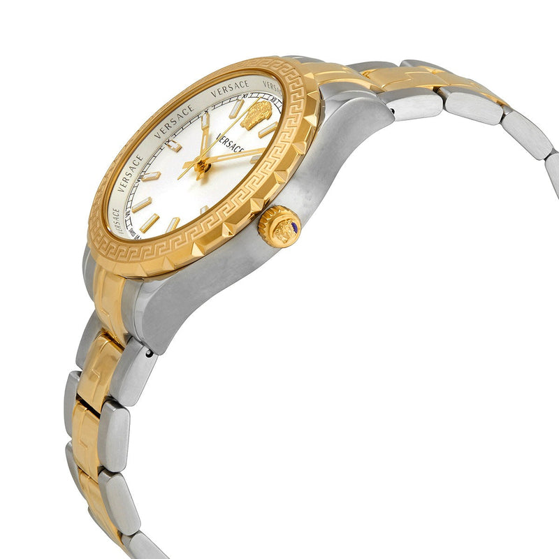 Versace Hellenyium Silver Dial Two Tone Steel Strap Watch for Women - V12030015 Buy Now By Versace