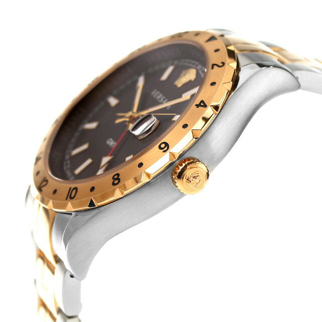 Versace Hellenyium Quartz Brown Dial Two Tone Steel Strap Watch For Men - V11040015 Buy Now By Versace