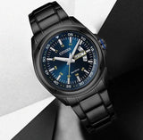 Citizen Eco Drive Blue Dial Black Steel Strap Watch For Men - AW0024-58LB Buy Now By Citizen