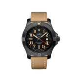 Shop Breitling Avenger Automatic GMT 45 Black Dial Brown Nylon Strap Watch for Men - V32395101B1X1 in USA
