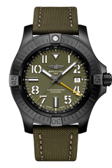 Shop Breitling Avenger Automatic GMT 45 Night Mission Green Dial Green Nylon Strap Watch for Men - V323952A1L1X1 in USA