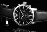 Emporio Armani Classic Chronograph Black Dial Black Leather Strap Watch For Men - AR0431 Buy Now By Emporio Armani