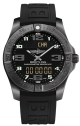 Breitling Aerospace Evo Black Dial Black Rubber Strap Watch for Men - V79363101B1S1