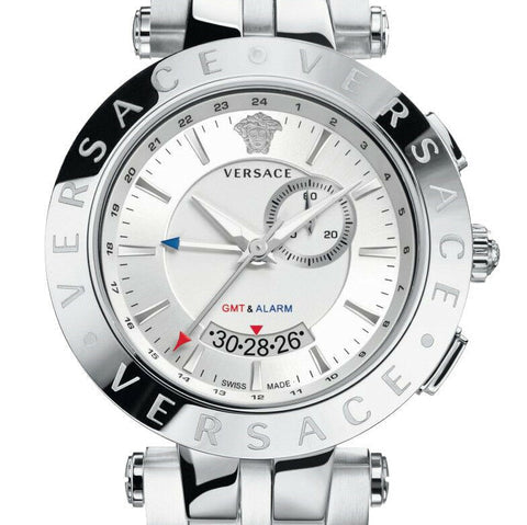 Versace Aion Chronograph White Dial Silver Steel Strap Watch for Men - VBR040017 Buy Now By Versace