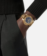 Versace Greca Action Chronograph Black Dial Gold Steel Strap Watch For Men - VE3J00622 Buy Now By Versace