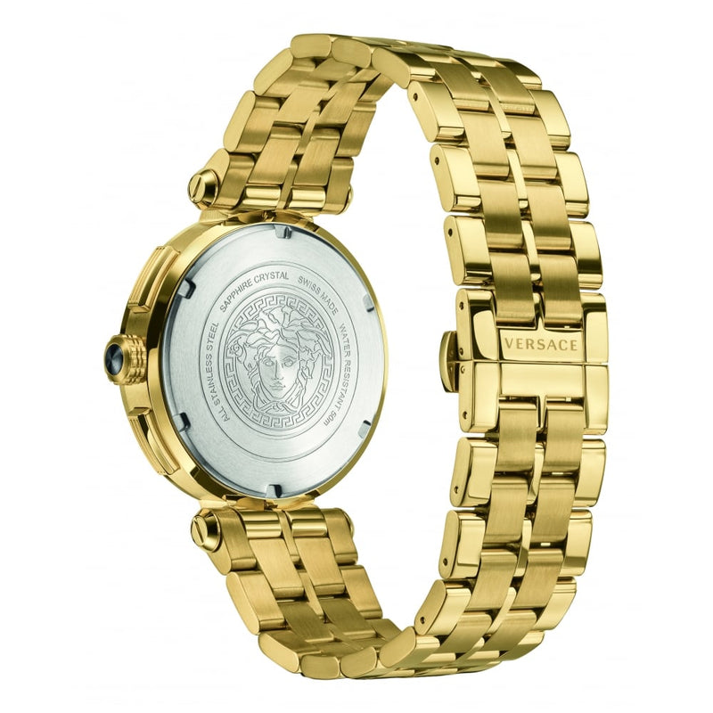 Versace V Racer Chronograph White Dial Gold Steel Strap Watch for Men - VBR060017 Buy Now By Versace