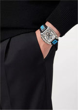 Versace Dominus Chronograph Silver Dial Black Rubber Strap Watch For Men - VE6H00123 Buy Now By Versace