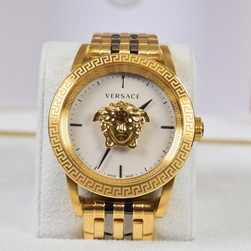 Versace Palazzo Empire White Dial Two Tone Steel Strap Watch for Men - VERD00418 Buy Now By Versace