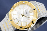 Versace Greca Silver Dial Two Tone Steel Strap Watch for Men - VEVI00320 Buy Now By Versace