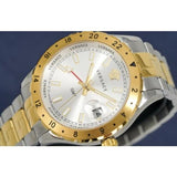 Versace Hellenyium GMT Silver Dial Two Tone Steel Strap Watch for Men - V11030015 Buy Now By Versace
