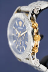 Versace Sport Tech Chronograph Blue Dial Silver Steel Strap Watch for Men - VELT00219 Buy Now By Versace