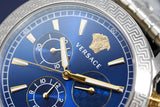 Versace Sport Tech Chronograph Blue Dial Silver Steel Strap Watch for Men - VELT00219 Buy Now By Versace