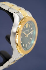 Versace Hellenyium Green Dial Two Tone Steel Strap Watch for Women - V12050015 Buy Now By Versace