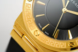 Versace Greca Black Dial Black Leather Strap Watch for Women - VEVH00320 Buy Now By Versace