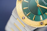 Versace Greca Green Dial Silver Steel Strap Watch for Women - VEVH00720 Buy Now By Versace