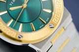 Versace Greca Green Dial Silver Steel Strap Watch for Women - VEVH00720 Buy Now By Versace