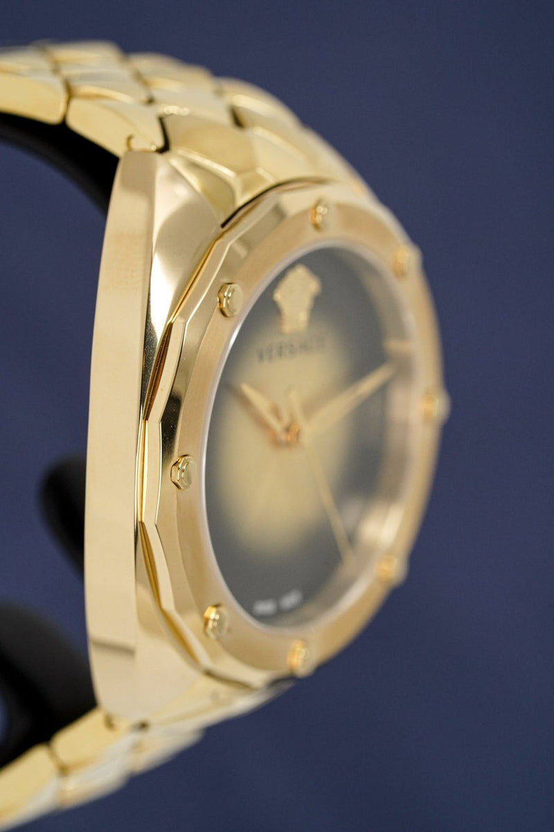 Versace Shadov Quartz Gold Dial Gold Steel Strap Watch for Women - VEBM00618 Buy Now By Versace